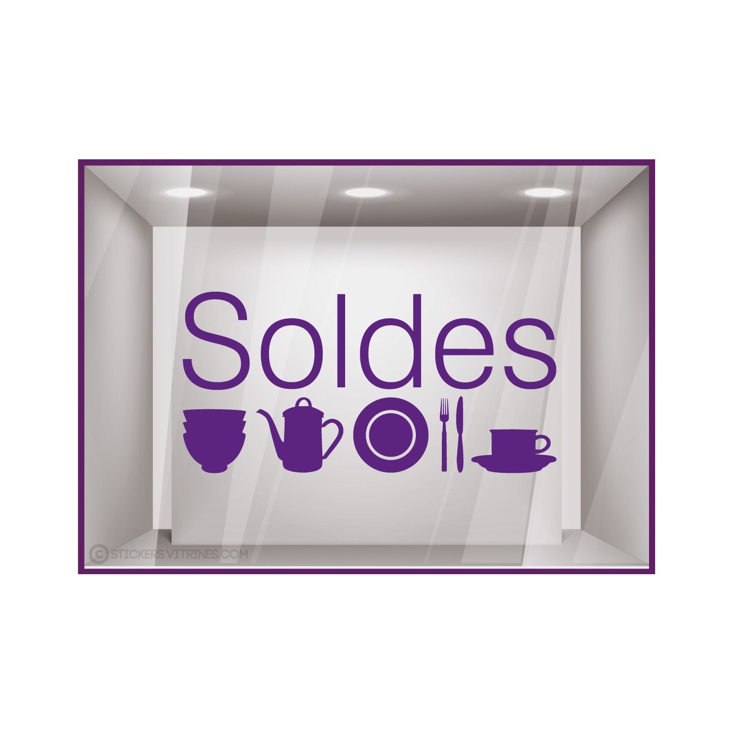 Sticker Soldes Deco article maison décoration lettrage adhésif destockage promotion pas cher liquidation braderie 