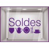 Sticker Soldes Deco article maison décoration lettrage adhésif destockage promotion pas cher liquidation braderie 