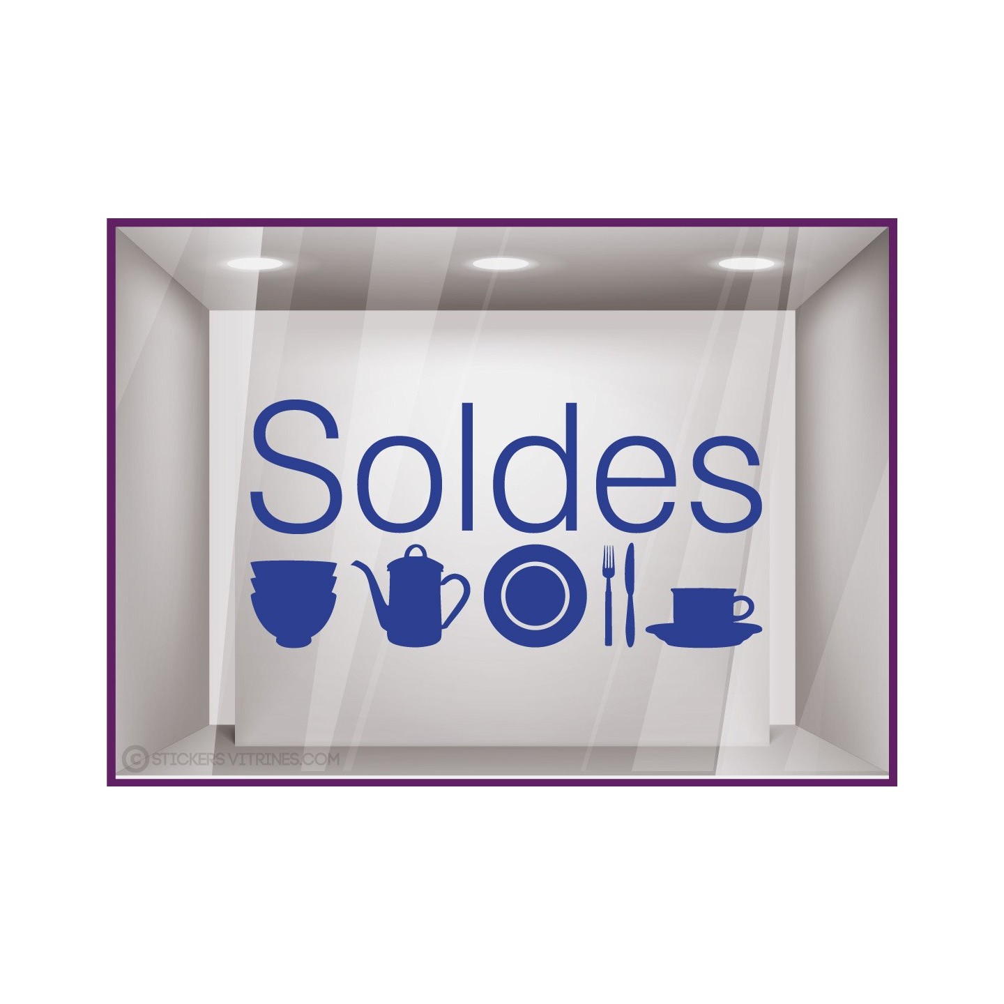 Sticker Soldes Deco article maison décoration lettrage adhésif destockage promotion pas cher liquidation braderie 