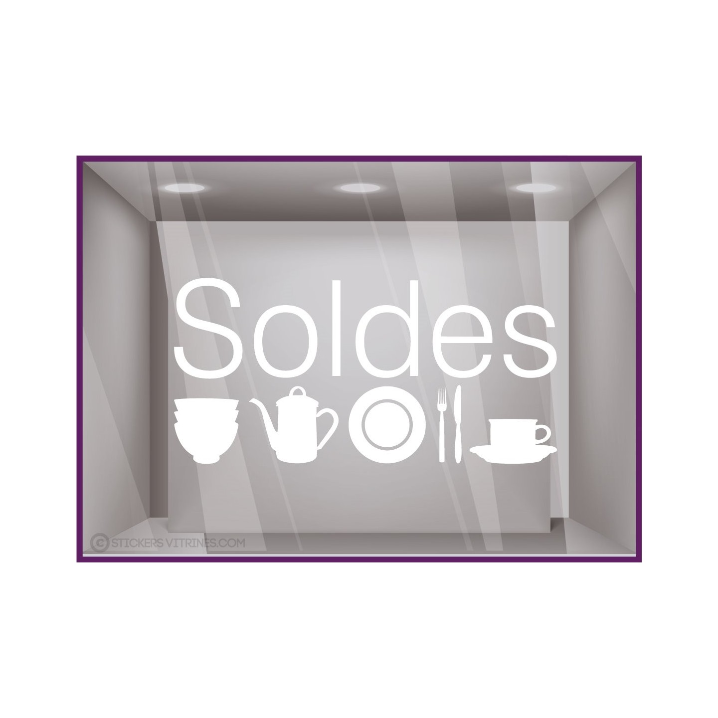 Sticker Soldes Deco article maison décoration lettrage adhésif destockage promotion pas cher liquidation braderie 