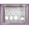 Sticker Soldes Deco article maison décoration lettrage adhésif destockage promotion pas cher liquidation braderie 