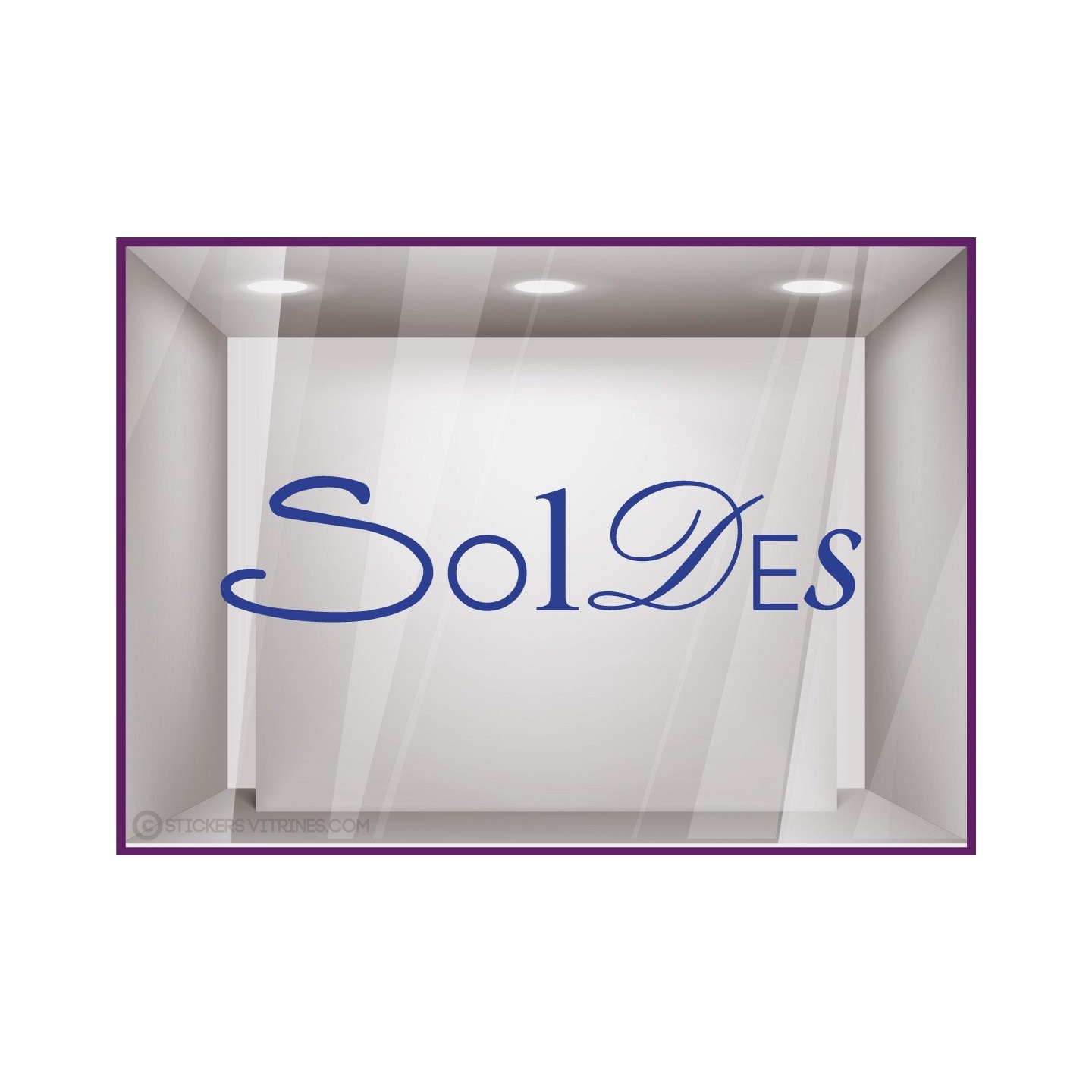 Sticker Soldes Lettres lettrage adhesif destockage liquidation braderie vitrophanie calicot mode parfumerie beaute