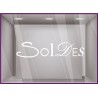 Sticker Soldes Lettres lettrage adhesif destockage liquidation braderie vitrophanie calicot mode parfumerie beaute