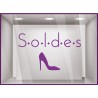 Sticker Soldes Chaussures Femmes Mode Maroquinerie Sticker Lettrage Escarpin Talon Aiguille Elégant 