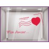 Kit de Stickers Carte Postale Saint Valentin coeur vitrine devanture calicot autocollant mode boutique magasin enseigne lettrage