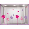 Kit de Stickers Marguerites fleur saint valentin fete des meres clalicot vitrophanie vitre vitrine mode bijouterie