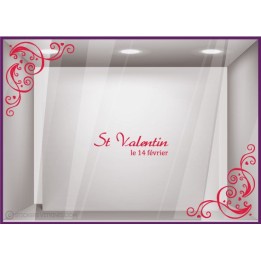 Kit de Stickers Saint Valentin enseigne boutique devanture vitrine lettrage adhesif calicot vitrophanie magasin mode lingerie