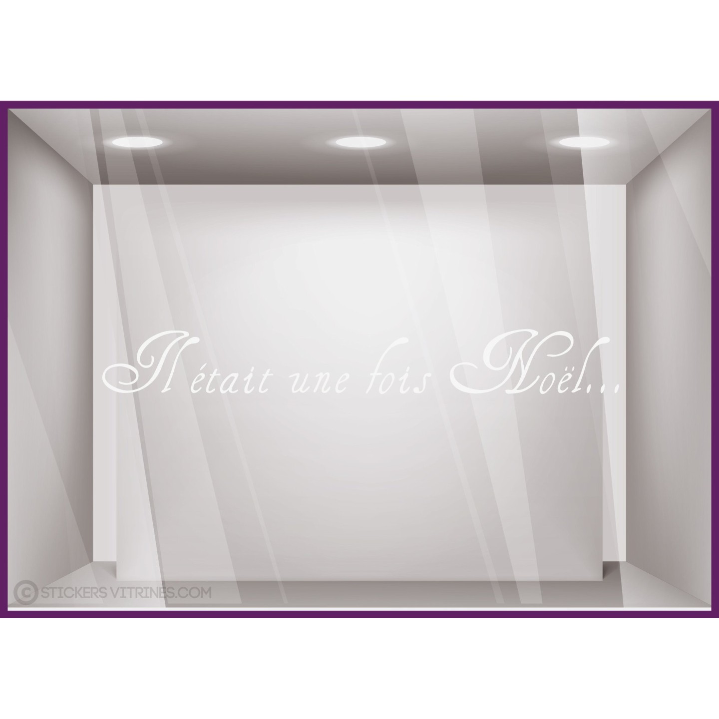 Sticker Il était une fois Noël DEVANTURE COMMERCE CALICOT VITROPHANIE DECORATION