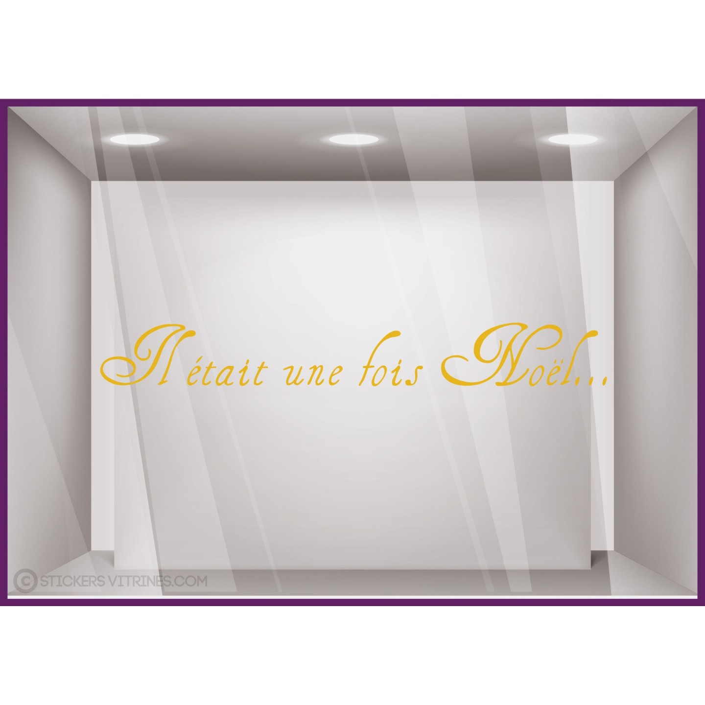 Sticker Il était une fois Noël DEVANTURE COMMERCE CALICOT VITROPHANIE DECORATION