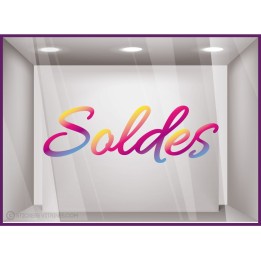 Sticker Soldes Coloris Dégradé