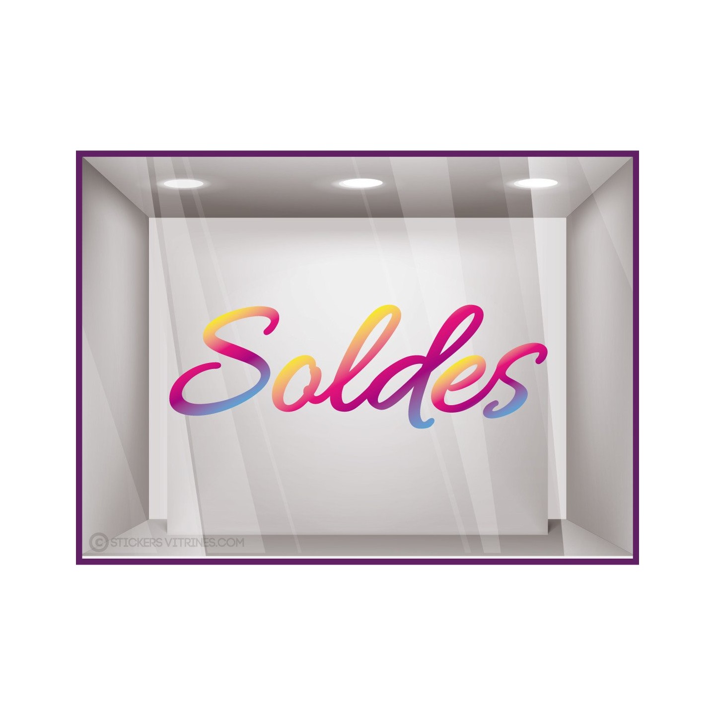 Sticker Soldes Coloris Dégradé