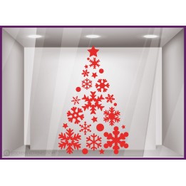 Sticker Sapin noel sticker vitrine magasins facade mode decoration