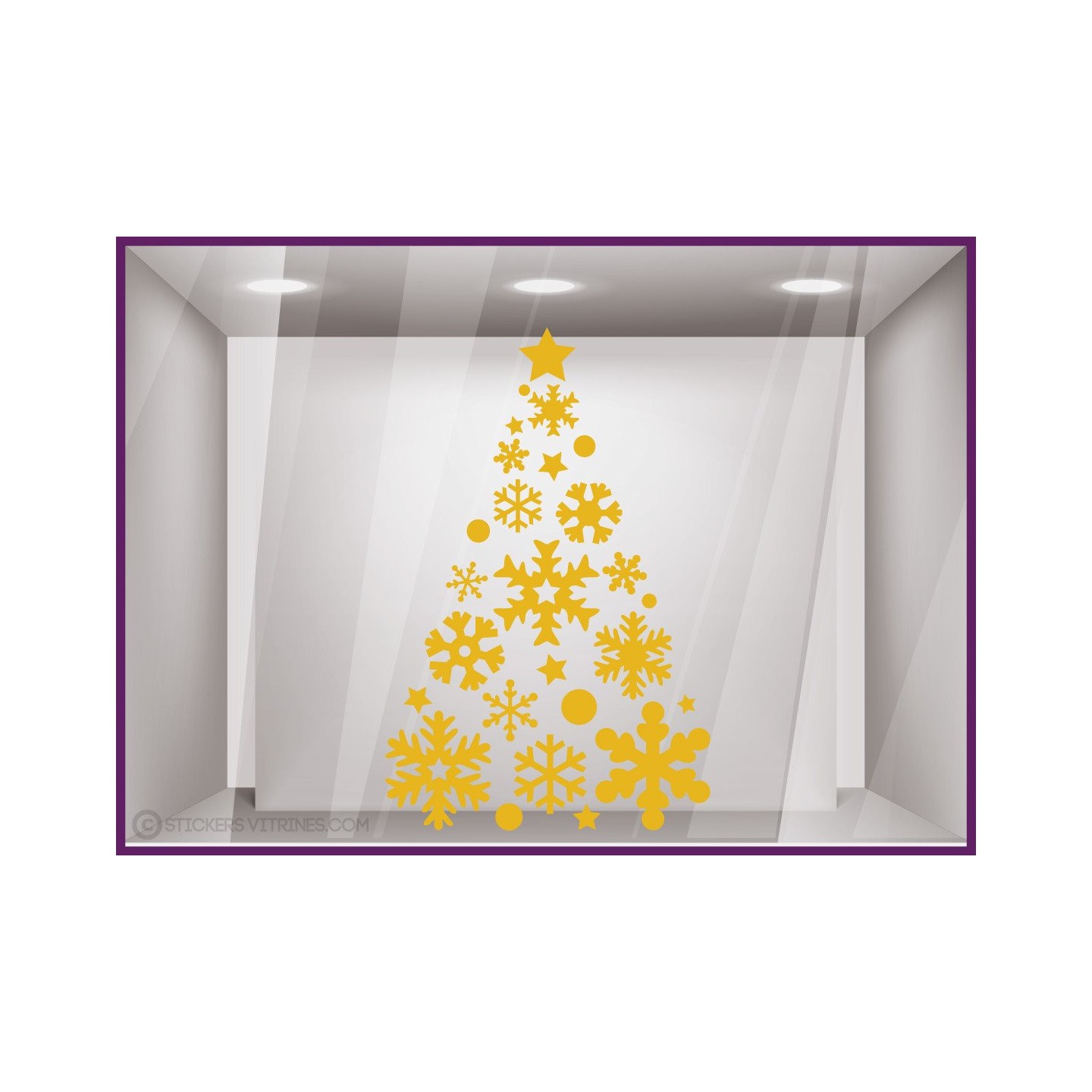 Sticker Sapin noel sticker vitrine magasins facade mode decoration