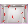 Stickers Plumes vitrophanie calicot devanture vitrine  autocollant adhesif bijouterie idee decoration vitre