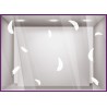 Stickers Plumes vitrophanie calicot devanture vitrine  autocollant adhesif bijouterie idee decoration vitre