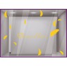 Kit de Stickers Douceur Dhiver- plumes-noel-vitrine-fetes-devanture-boutique-lettrage adhesif-autocollant geant