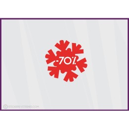 Sticker Promotion Flocon -70% soldes mode hiver noel destockage braderie liquidation sport offre promotionnelle pourcentage