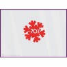 Sticker Promotion Flocon -70% soldes mode hiver noel destockage braderie liquidation sport offre promotionnelle pourcentage