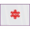 Sticker Promotion Flocon -50% soldes hiver sport mode lettrage adhesif pourcentage destockage braderie liquidation