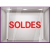 Sticker Soldes Simple destockage braderie liquidation lettrage adhesif texte autocollant mode opticien bijouterie maroquinerie