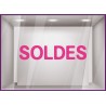 Sticker Soldes Simple destockage braderie liquidation lettrage adhesif texte autocollant mode opticien bijouterie maroquinerie