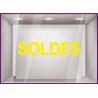 Sticker Soldes Simple destockage braderie liquidation lettrage adhesif texte autocollant mode opticien bijouterie maroquinerie