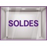 Sticker Soldes Simple destockage braderie liquidation lettrage adhesif texte autocollant mode opticien bijouterie maroquinerie