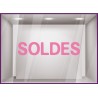 Sticker Soldes Simple destockage braderie liquidation lettrage adhesif texte autocollant mode opticien bijouterie maroquinerie
