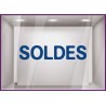 Sticker Soldes Simple destockage braderie liquidation lettrage adhesif texte autocollant mode opticien bijouterie maroquinerie