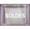 Sticker Soldes Simple destockage braderie liquidation lettrage adhesif texte autocollant mode opticien bijouterie maroquinerie
