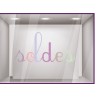 Sticker Soldes Enfants destockage librairie papeterie joeut sport braderie liquidation vitrine devanture commerce