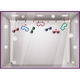 Kit de stickers Guirlande masques et lunettes