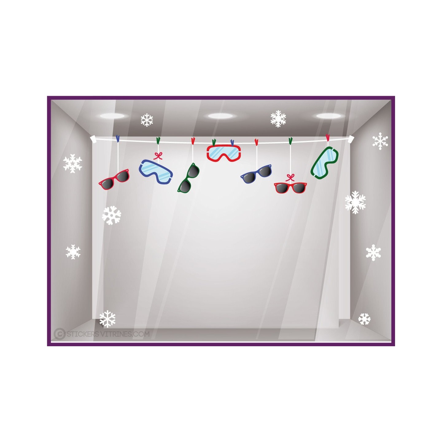 Kit de stickers Guirlande masques et lunettes