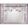 Kit de stickers Guirlande masques et lunettes