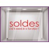 Sticker Soldes Plaisir destockage braderie liquidation promotions maroquinerie mode bijouterie devanture lettrage adhesif