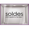 Sticker Soldes Plaisir destockage braderie liquidation promotions maroquinerie mode bijouterie devanture lettrage adhesif