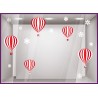 Kit de Stickers-Montgolfieres-flocons hiver noel adhesif calicot vitrophanie autocollant geant publicitaire 