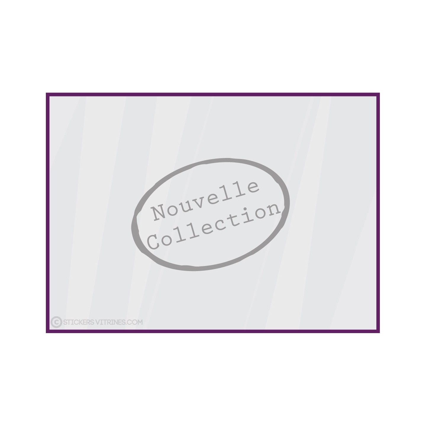 Sticker Nouvelle Collection Tampon magasin mode boutique commerce vitrine devanture bijouterie adhesif lettrage