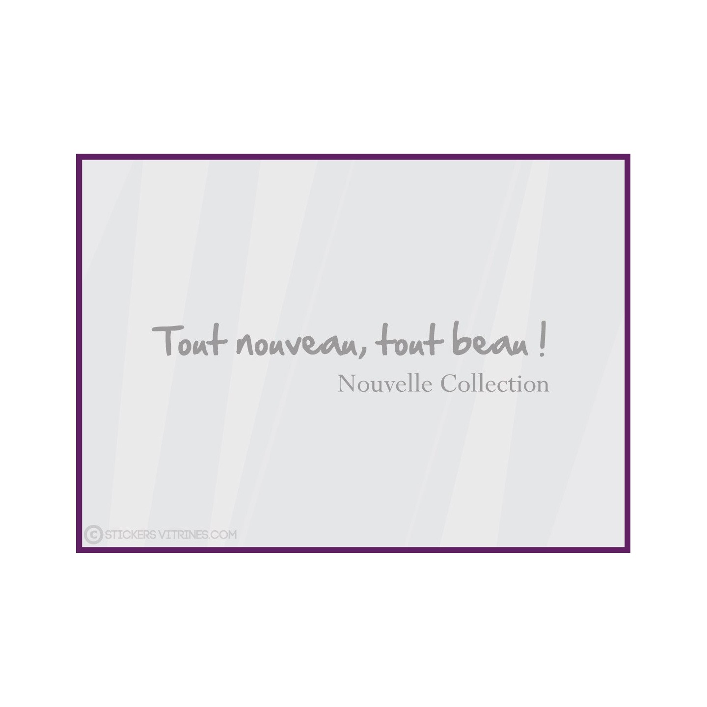 Sticker Tout nouveau, tout beau! nouvelle collection devanture enseigne mode parfumerie chaussure accessoires decoration