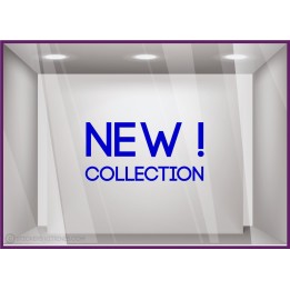 Sticker New Collection boutique commerce été printemps mode homme femme calicot vitrophanie