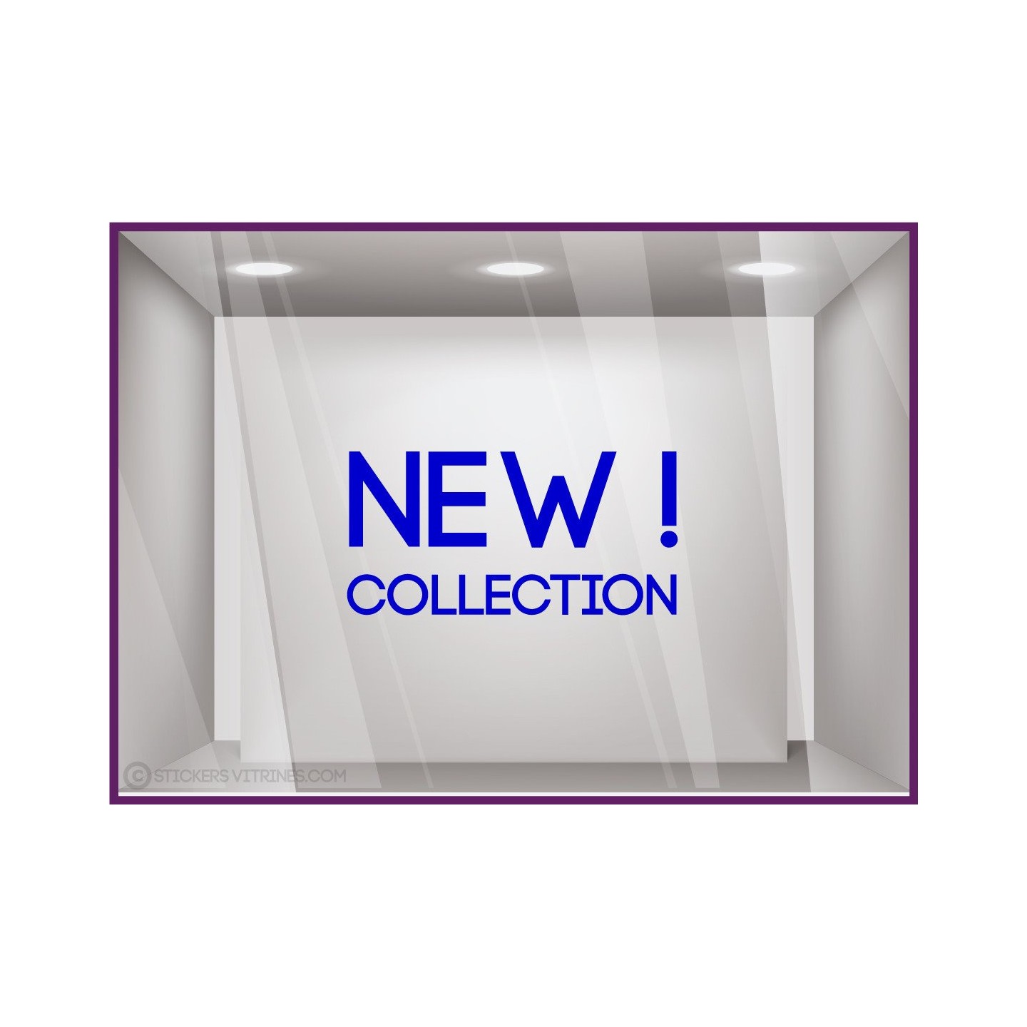 Sticker New Collection boutique commerce été printemps mode homme femme calicot vitrophanie