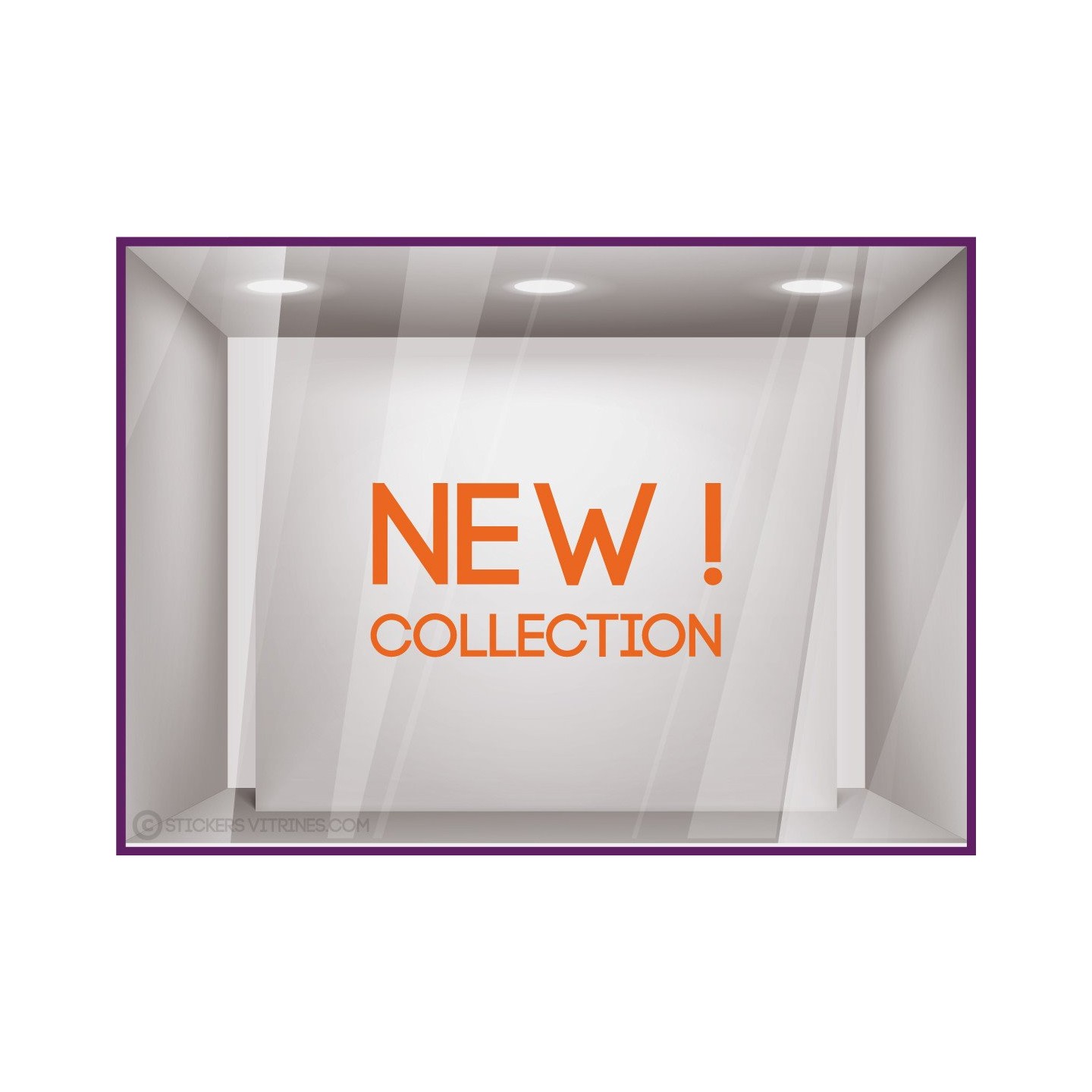 Sticker New Collection boutique commerce été printemps mode homme femme calicot vitrophanie