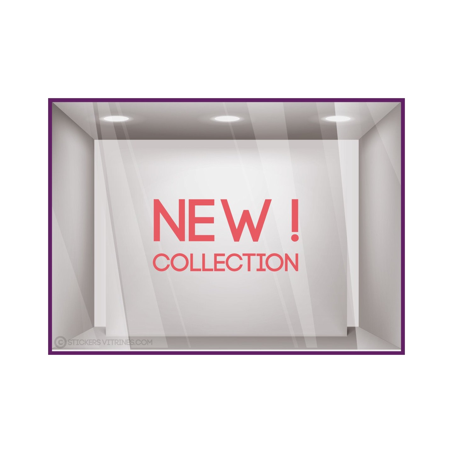 Sticker New Collection boutique commerce été printemps mode homme femme calicot vitrophanie