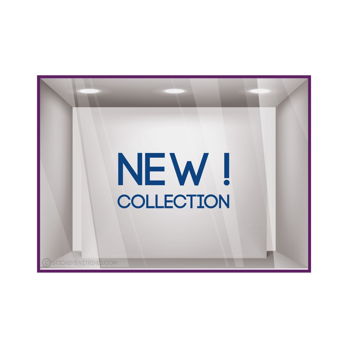 Sticker New Collection boutique commerce été printemps mode homme femme calicot vitrophanie