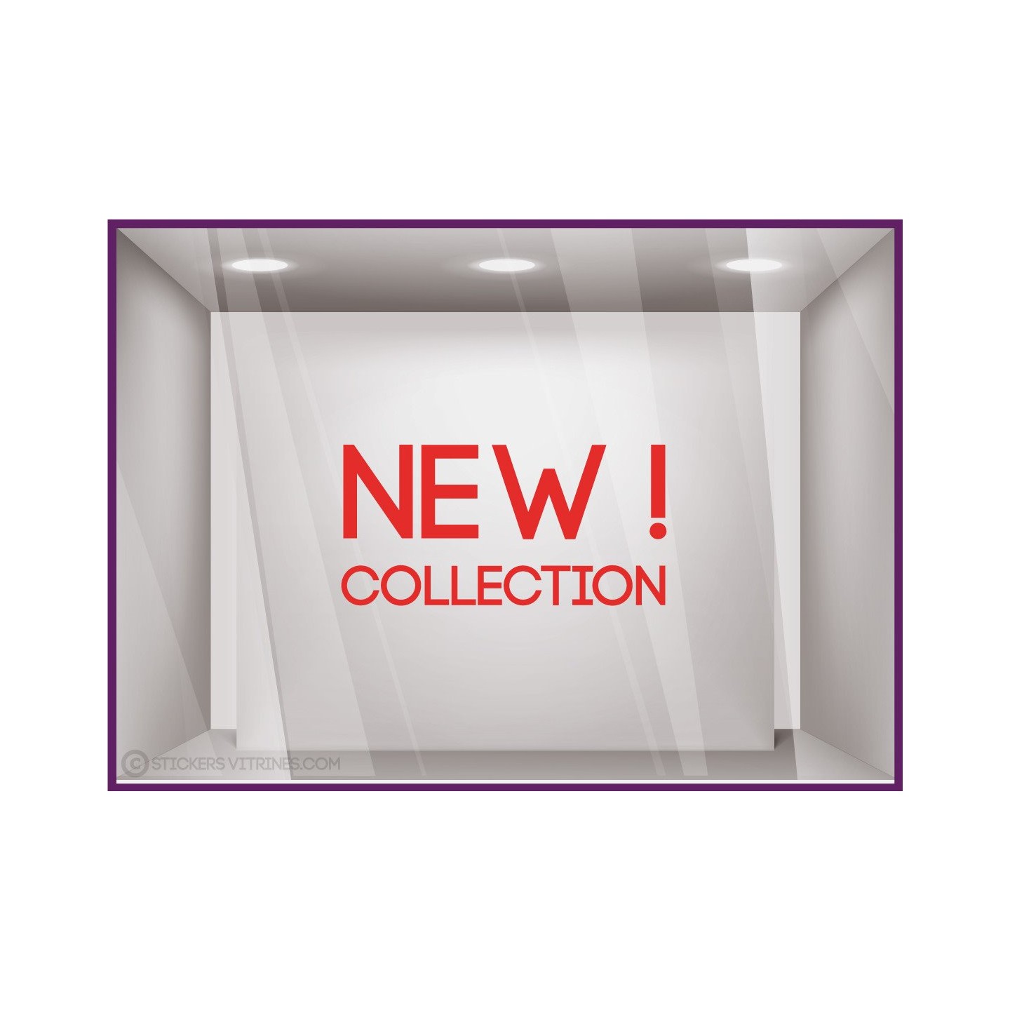 Sticker New Collection boutique commerce été printemps mode homme femme calicot vitrophanie