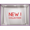 Sticker New Collection boutique commerce été printemps mode homme femme calicot vitrophanie