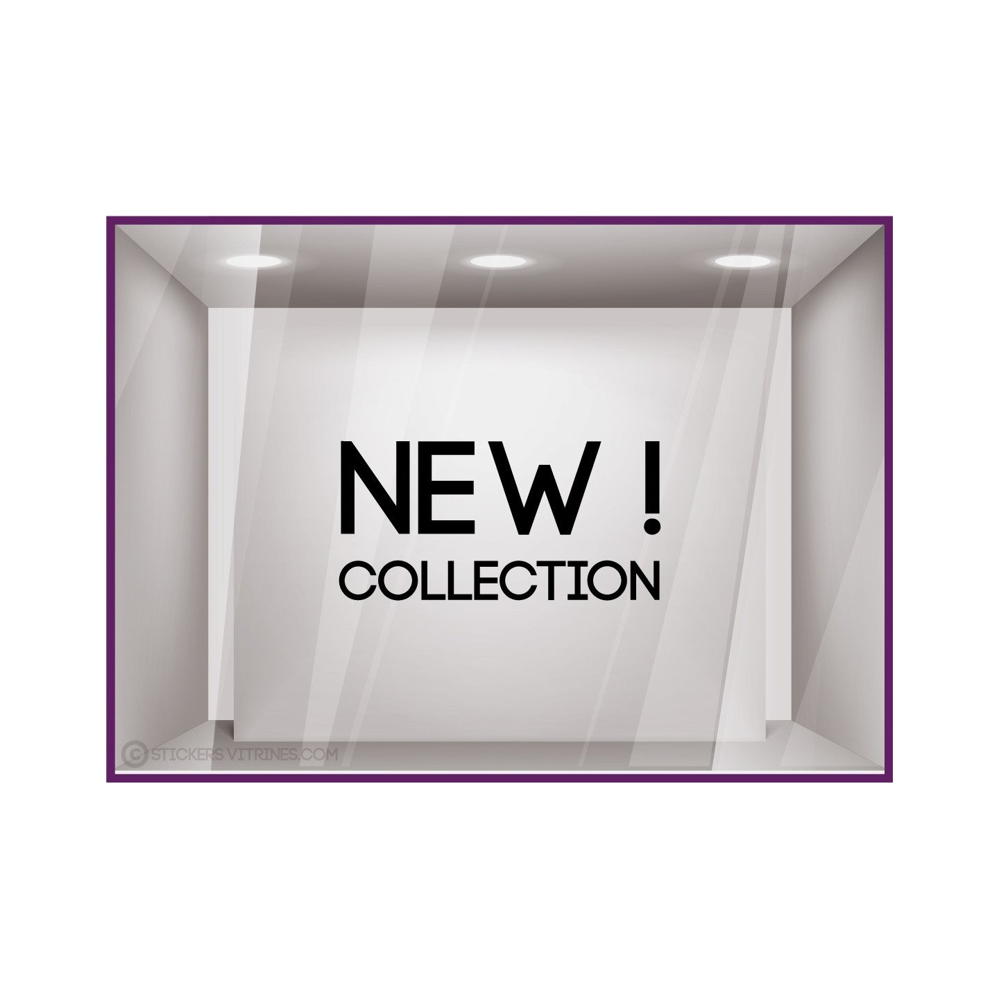 Sticker New Collection boutique commerce été printemps mode homme femme calicot vitrophanie