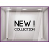 Sticker New Collection boutique commerce été printemps mode homme femme calicot vitrophanie