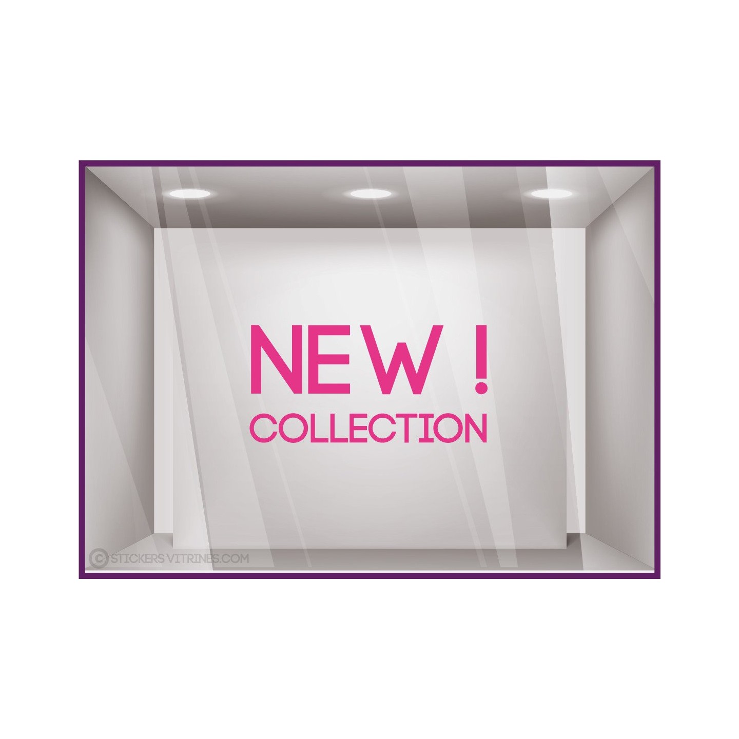 Sticker New Collection boutique commerce été printemps mode homme femme calicot vitrophanie