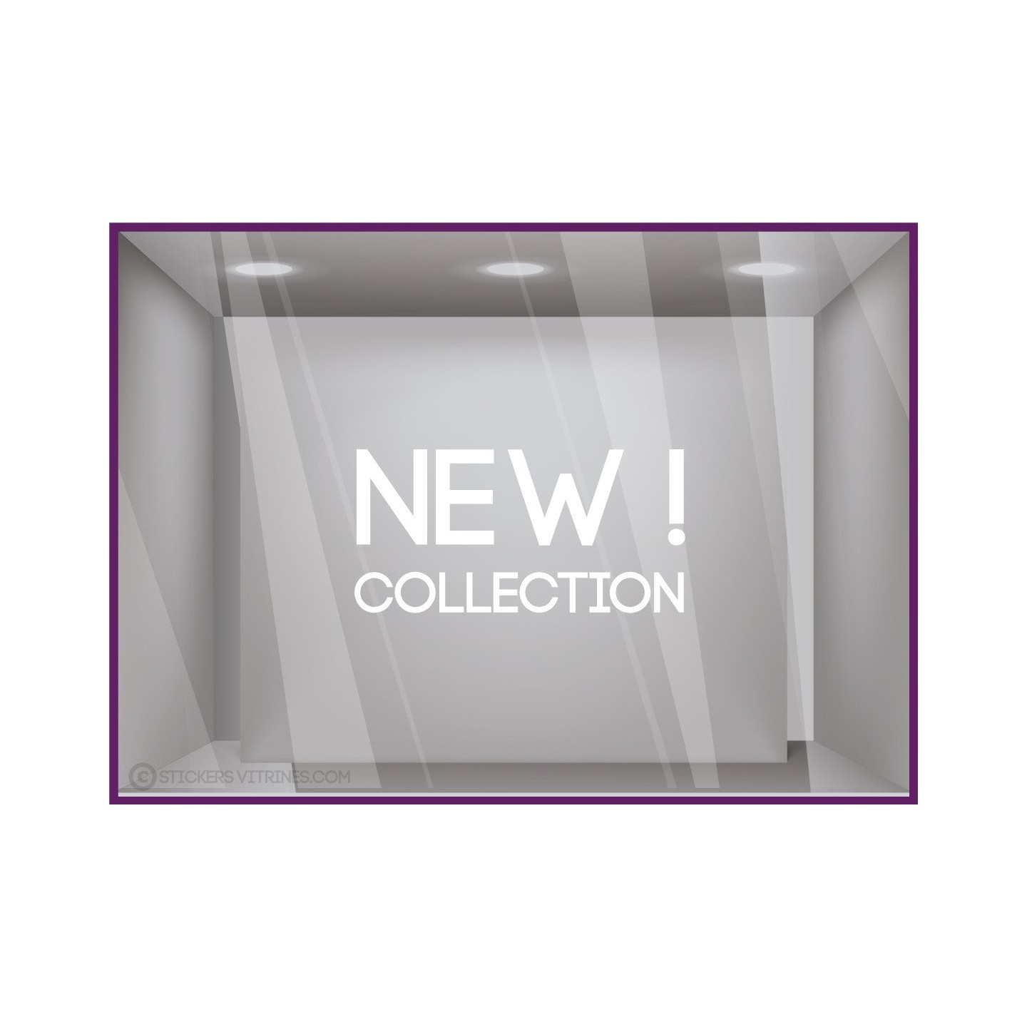 Sticker New Collection boutique commerce été printemps mode homme femme calicot vitrophanie